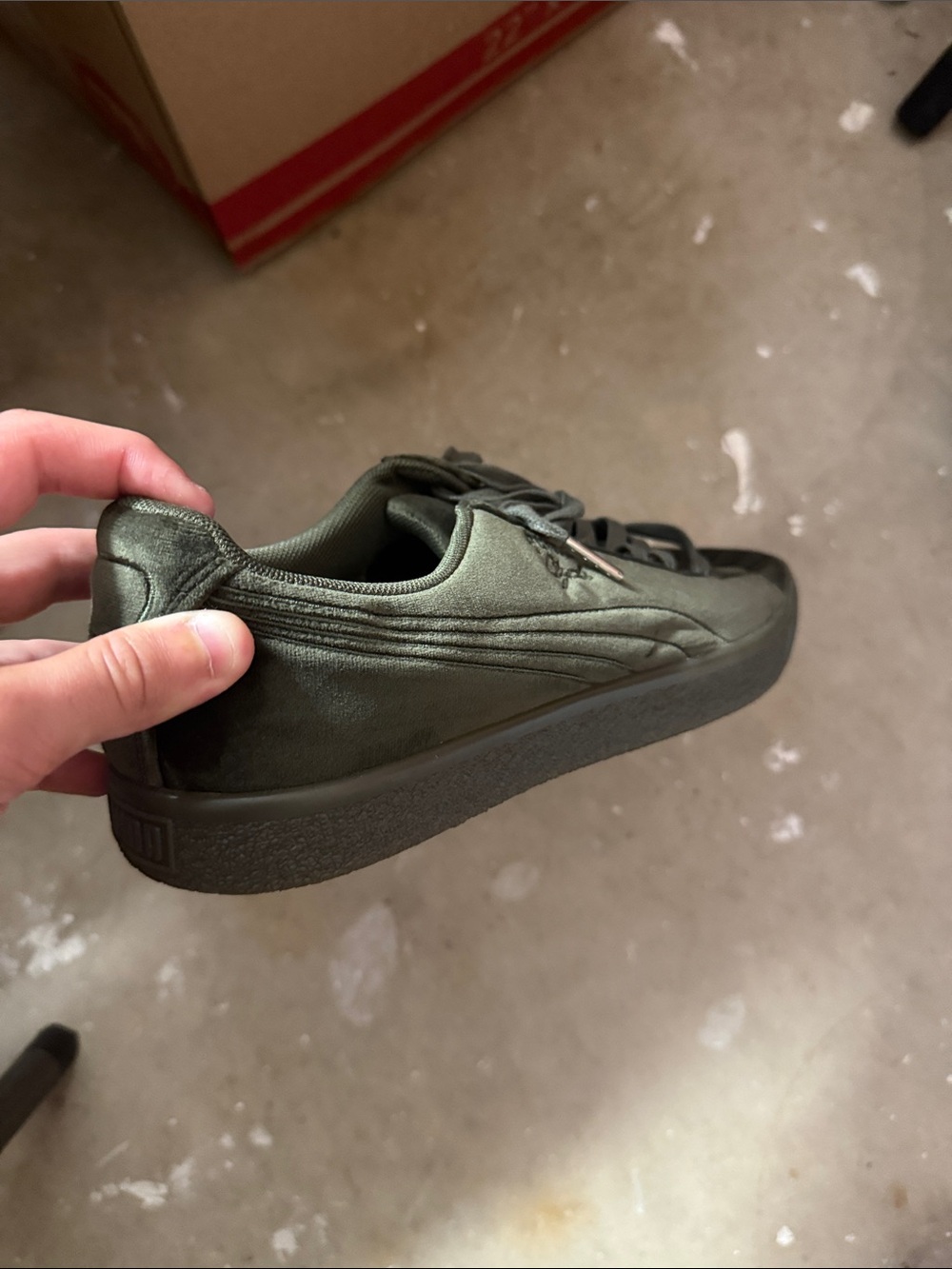 Puma Suede Classic Low-Top Sneakers in Olive Green